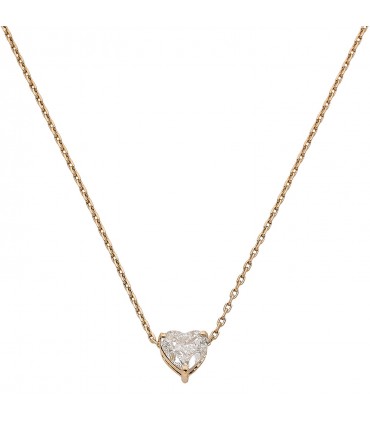 Collier or et diamant - Certificat GIA 0,74 ct F VS2