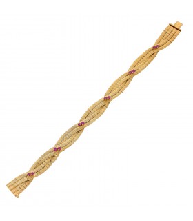 Rubies and gold bracelet