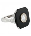 Bague or, diamant et onyx