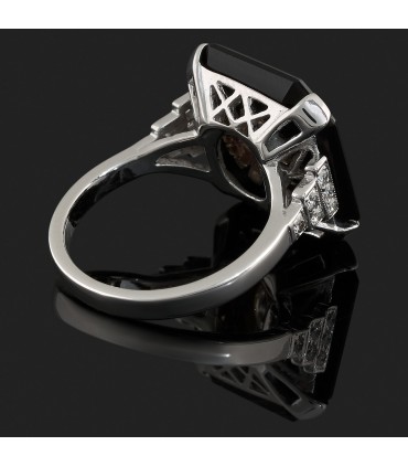 Bague or, diamant et onyx