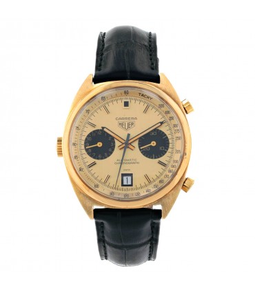Heuer Carrera gold watch