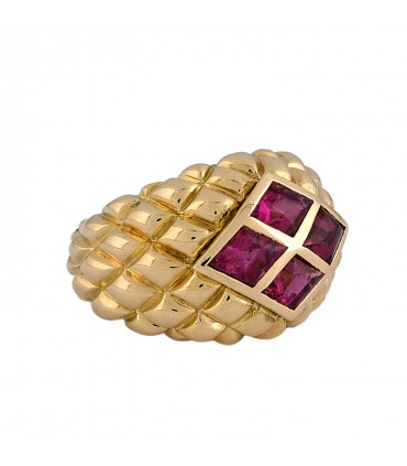 Bague or et tourmaline