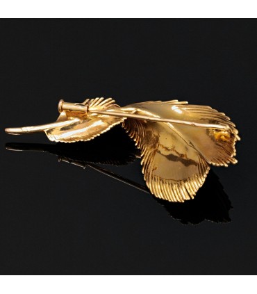 Diamonds and gold brooch