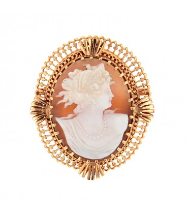 Broche pendentif camée