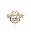 Broche or et diamants