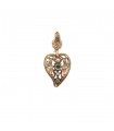 Pendentif or, diamants, émeraude et émail
