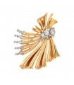 Diamonds and gold brooch