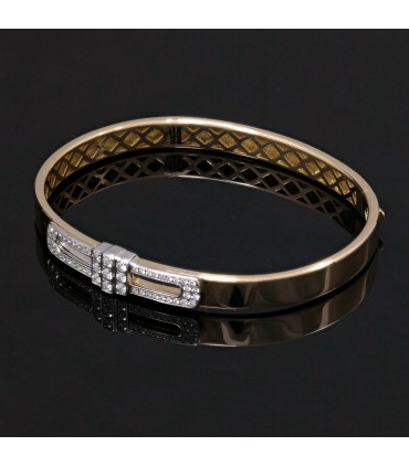 Diamonds and gold bracelet