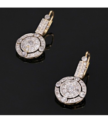 Boucles d’oreilles or et diamants