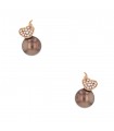 Boucles d’oreilles or, perles et diamants