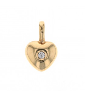 Diamond and gold pendant