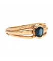 Sapphire and gold ring
