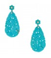 Diamonds, turquoise and gold earrings