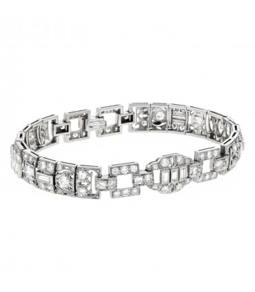 Art Déco diamonds and platinum bracelet