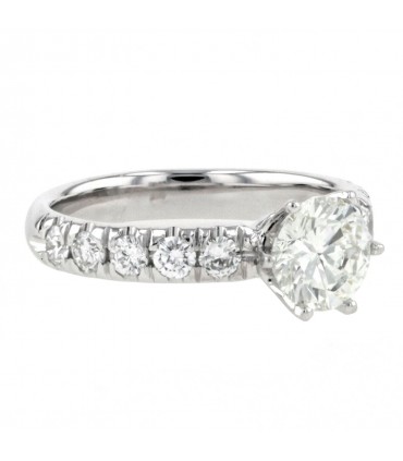 Bague solitaire or et diamants - Diamant 0,96 ct