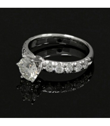 Bague solitaire or et diamants - Diamant 0,96 ct