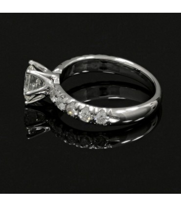 Bague solitaire or et diamants - Diamant 0,96 ct