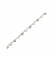 Broche barrette or, perles et diamants