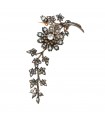 Diamonds, gold and silver brooch