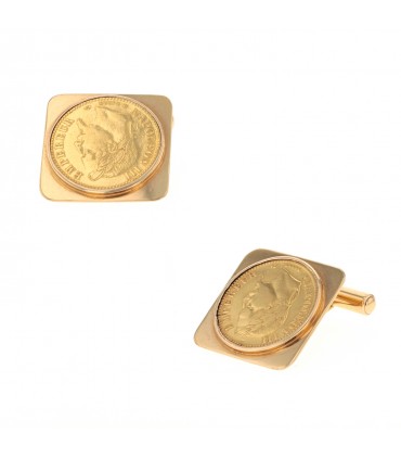 Gold cufflink