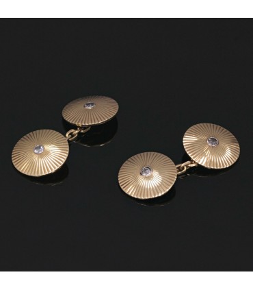 Janesich diamonds and gold cufflinks