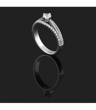 Bague solitaire diamants - Diamant 0,30 ct