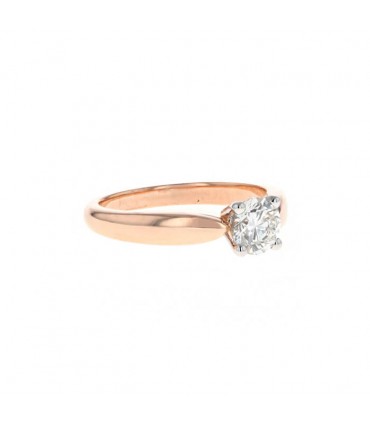 Bague solitaire or et diamant - Diamant 0,77 ct