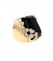 Pasquale Bruni onyx, diamonds and gold ring