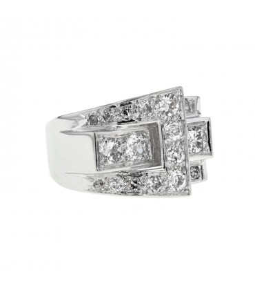 Diamonds and platinum ring