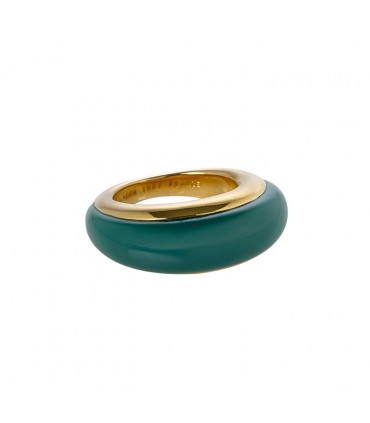 Van Cleef & Arpels green calcedony and gold ring