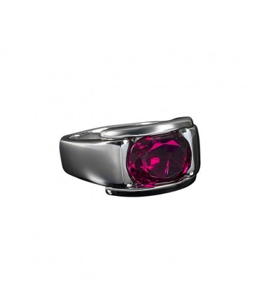 Rubellite and gold ring