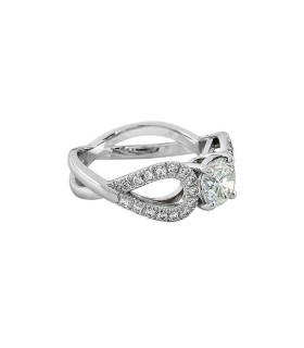 Diamonds and gold ring - Diamond 1,03 ct