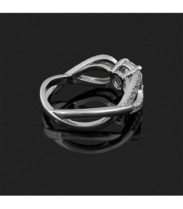 Bague solitaire platine et diamants - Diamant 1,03 ct