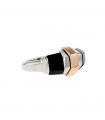 Cartier onyx, gold and silver ring