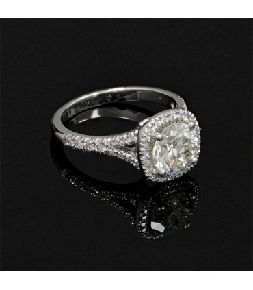 Bague solitaire or et diamants - Diamant 1,61 ct