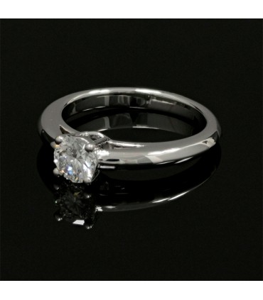 Bague solitaire or et diamant - Certificat CCIP 0,56 ct F VVS