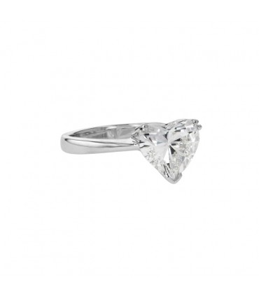 Bague solitaire or et diamant - Certificat GIA 2,35 cts F VS1