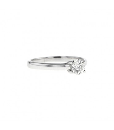 Bague solitaire or et diamant - Certificat IGI 0,50 ct H SI2