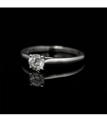 Bague solitaire or et diamant - Certificat IGI 0,50 ct H SI2