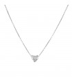 Collier or et diamant coeur - Certificat GIA 1,06 ct H SI1