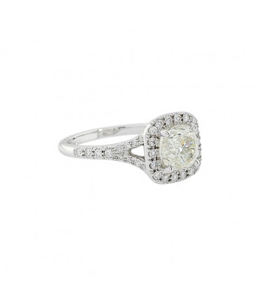 Bague solitaire or et diamants - Certificat GIA 1,65 ct K VS2