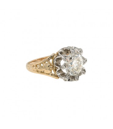 Bague solitaire or et diamants - Diamant 2,09 cts