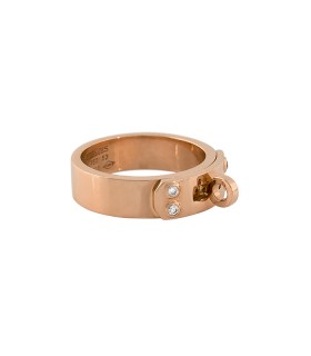 Hermès Kelly diamonds and gold ring