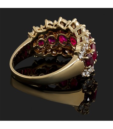 Rubies, diamonds and gold ring