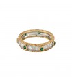 Buccellati emeralds and gold ring