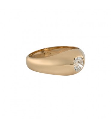 Diamond and gold ring