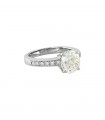 Bague solitaire or et diamants - Certificat GIA 2,25 cts L VS2