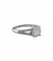 Diamonds and gold ring - GIA certificate 1,51 ct H SI1
