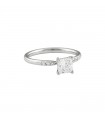 Bague solitaire or et diamants - Certificat GIA 1,01 ct H VS2