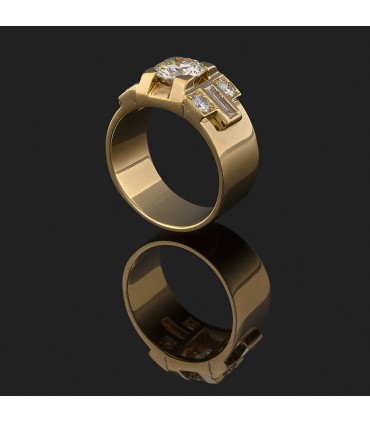 Diamonds and gold ring